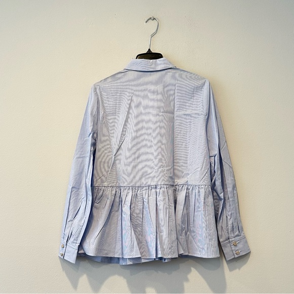 NWT TED BAKER LONDON Stripe Peplum Button-Up Shirt Women's SIZE 3 (US8-10) - Picture 12 of 15